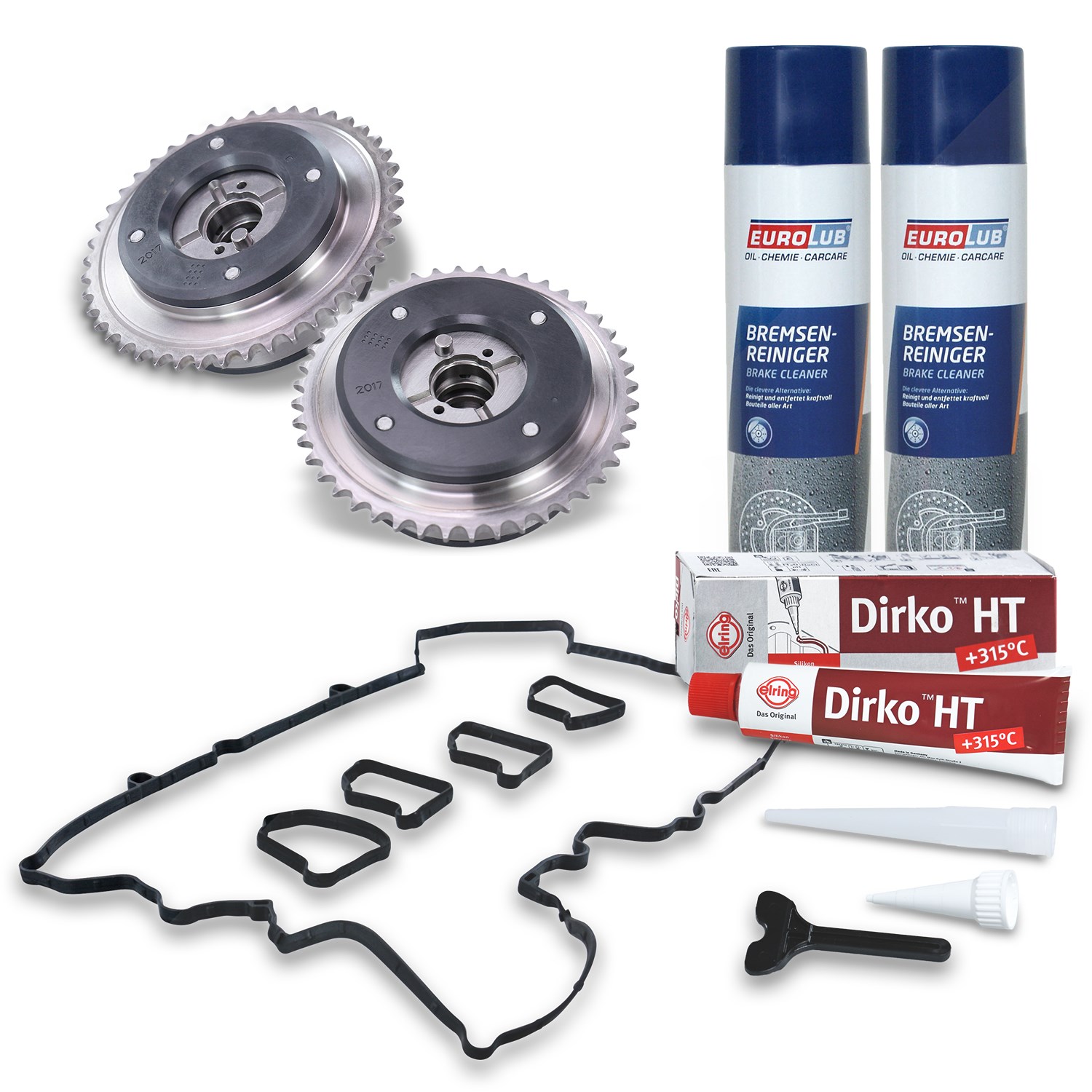 Bestprice Set Nockenwellenversteller Einlass- und Auslassseite +Dichtungen [Hersteller-Nr. 40269856] für Mercedes-Benz