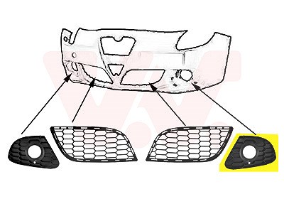 Van Wezel Lüftungsgitter, Stoßfänger [Hersteller-Nr. 0113593] für Alfa Romeo
