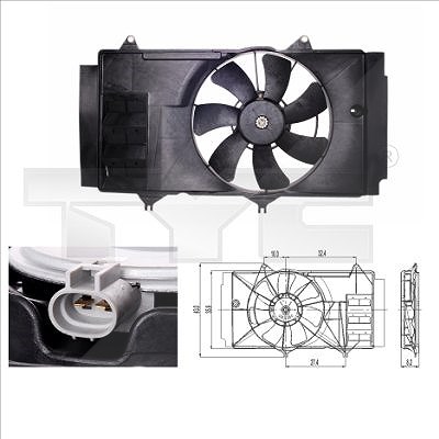 Tyc Lüfter, Motorkühlung [Hersteller-Nr. 836-0014] für Toyota