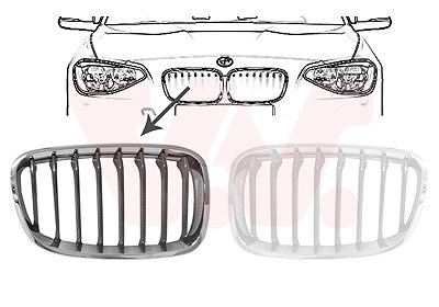 Van Wezel Kühlergitter [Hersteller-Nr. 0633512] für BMW
