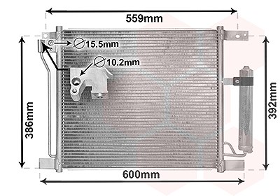 Van Wezel Kondensator, Klimaanlage [Hersteller-Nr. 13015401] für Nissan