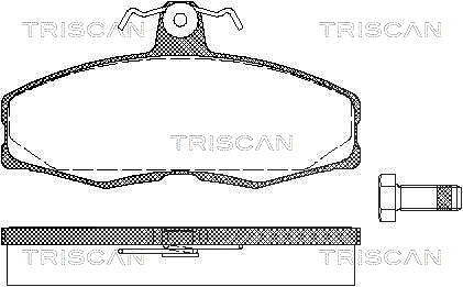 Triscan Bremsbelagsatz, Scheibenbremse [Hersteller-Nr. 811010232] für Ford, Skoda