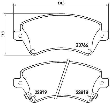 Brembo Bremsbeläge vorne (Satz) [Hersteller-Nr. P83064] für Toyota