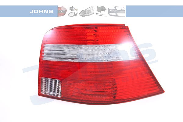Johns Heckleuchte rot/weiß, ohne Lampenträger [Hersteller-Nr. 953988-7] für VW