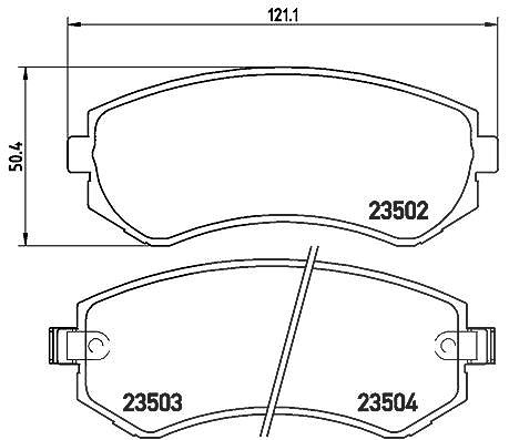 Brembo Bremsbeläge vorne/hinten (Satz) [Hersteller-Nr. P56039] für Nissan