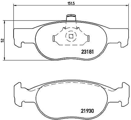 Brembo Bremsbelagsatz, Scheibenbremse [Hersteller-Nr. P23125] für Lancia, Fiat