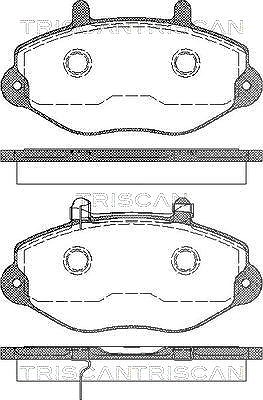 Triscan Bremsbeläge Vorderachse (Satz) [Hersteller-Nr. 811016010] für Ford