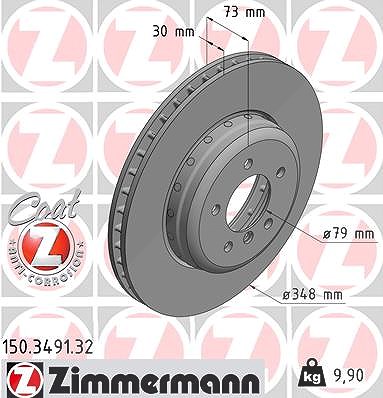 Zimmermann Bremsscheibe [Hersteller-Nr. 150.3491.32] für BMW