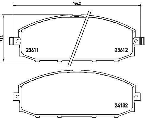 Brembo Bremsbelagsatz, Scheibenbremse [Hersteller-Nr. P56041] für Nissan