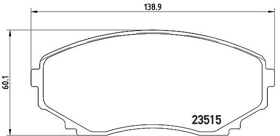 Brembo Bremsbelagsatz, Scheibenbremse [Hersteller-Nr. P49028] für Mazda, Ford Asia & Oceania