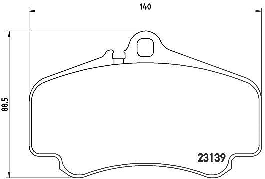 Brembo Bremsbelagsatz, Scheibenbremse [Hersteller-Nr. P65011] für Porsche