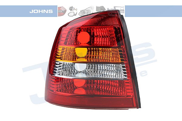Johns Heckleuchte gelb/rot, ohne Lampenträger [Hersteller-Nr. 550887-1] für Opel