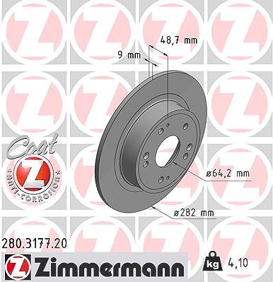 Zimmermann Bremsscheibe [Hersteller-Nr. 280.3177.20] für Honda