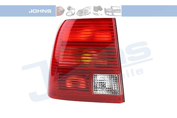 Johns Heckleuchte, rot/weiß, ohne Lampenträger [Hersteller-Nr. 954887-1] für VW