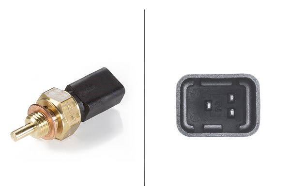 Hella Kühlmitteltemperatur-Sensor m.Dichtring Kupfer [Hersteller-Nr. 6PT009107-131] für Opel, Nissan, Lada, Dacia, Vauxhall, Renault
