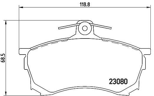 Brembo Bremsbelagsatz, Scheibenbremse [Hersteller-Nr. P54021] für Mitsubishi