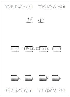 Triscan Zubehörsatz, Scheibenbremsbelag [Hersteller-Nr. 8105241600] für Jeep, Lancia, Chrysler, Opel, Vauxhall, Fiat, Dodge