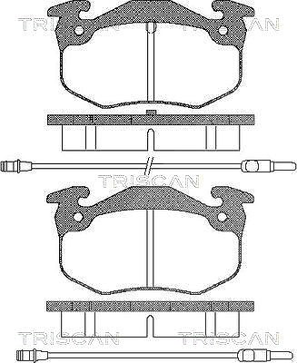 Triscan Bremsbelagsatz, Scheibenbremse [Hersteller-Nr. 811038780] für Peugeot, Alpine, Citroën