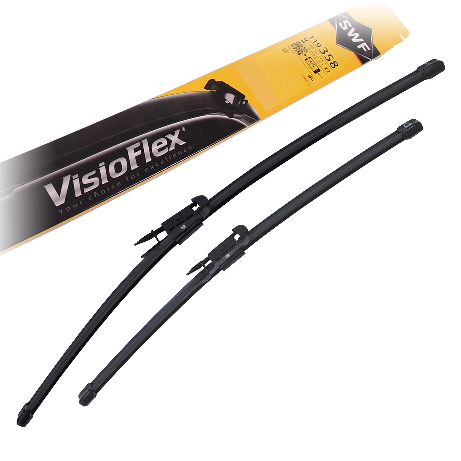 Swf 2x Wischblatt VISIOFLEX, vorne [Hersteller-Nr. 119255] für BMW