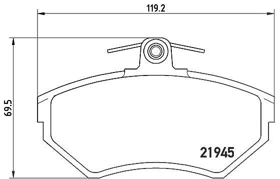 Brembo Bremsbelagsatz, Scheibenbremse [Hersteller-Nr. P85032] für VW, Seat