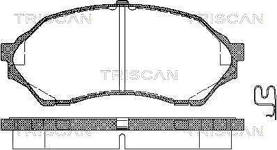 Triscan Bremsbelagsatz, Scheibenbremse [Hersteller-Nr. 811050001] für Mazda