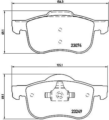 Brembo Bremsbelagsatz, Scheibenbremse [Hersteller-Nr. P86020] für Volvo