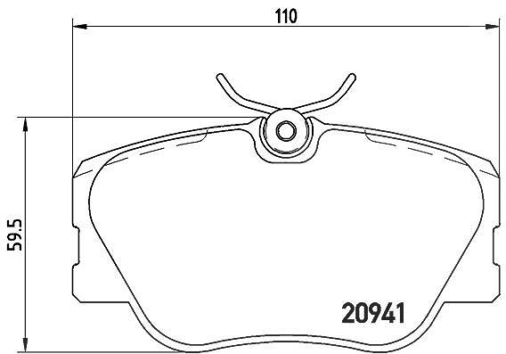 Brembo Bremsbelagsatz, Scheibenbremse [Hersteller-Nr. P50008] für Mercedes-Benz