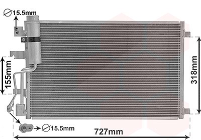 Van Wezel Kondensator, Klimaanlage [Hersteller-Nr. 13015290] für Nissan
