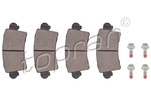Topran Bremsbelagsatz, Scheibenbremse [Hersteller-Nr. 207087] für Renault, Vauxhall, Nissan, Opel