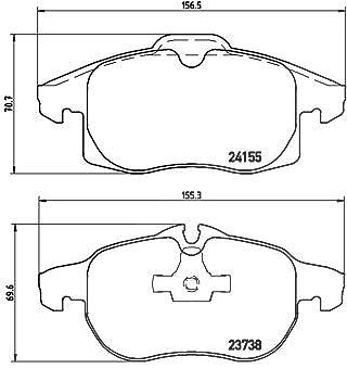 Brembo Bremsbelagsatz, Scheibenbremse [Hersteller-Nr. P10011] für Vauxhall, Opel, Saab
