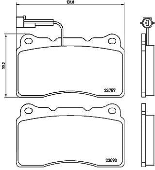 Brembo Bremsbelagsatz, Scheibenbremse [Hersteller-Nr. P23115] für Lancia, Maserati, Alfa Romeo