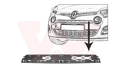 Van Wezel Lüftungsgitter, Stoßfänger [Hersteller-Nr. 4372591] für Renault
