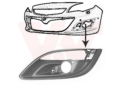 Van Wezel Lüftungsgitter, Stoßfänger [Hersteller-Nr. 3753591] für Opel