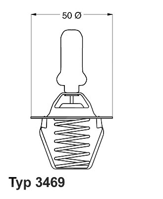 Wahler Thermostat, Kühlmittel [Hersteller-Nr. 3469.91D] für Renault