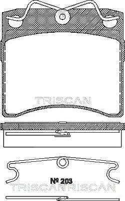 Triscan Bremsbelagsatz, Scheibenbremse [Hersteller-Nr. 811029153] für VW