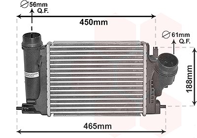 Van Wezel Ladeluftkühler [Hersteller-Nr. 33014701] für Nissan