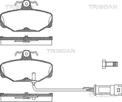 Triscan Bremsbelagsatz, Scheibenbremse [Hersteller-Nr. 811016827] für Ford