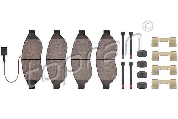 Topran Bremsbelagsatz Vorderachse [Hersteller-Nr. 722513] für Peugeot, Citroën