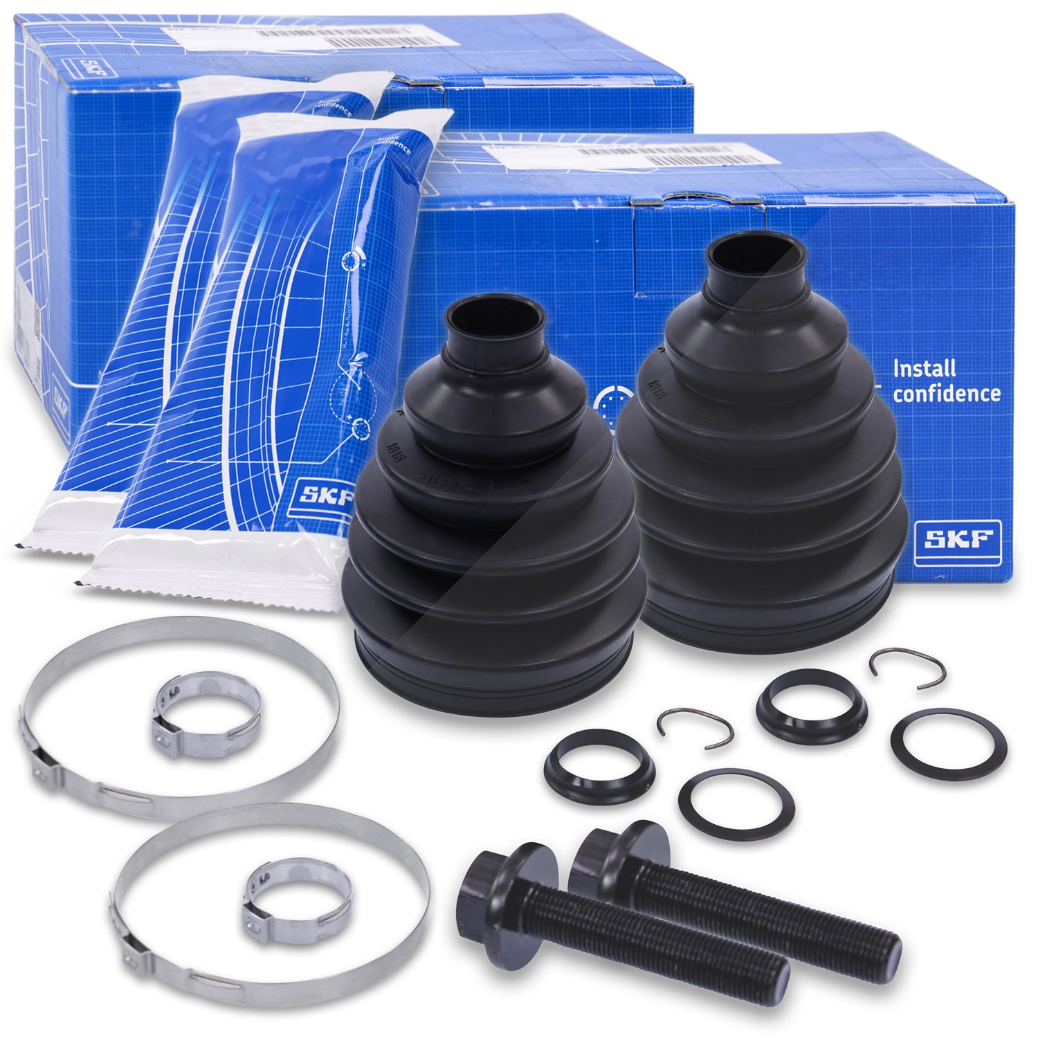 Skf 2x Faltenbalgsatz Antriebswelle [Hersteller-Nr. VKJP3151] für Skoda, VW, Audi, Seat