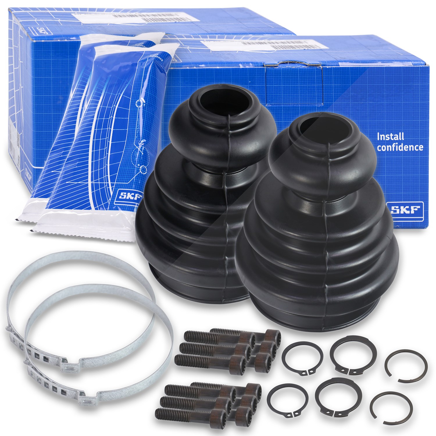 Skf 2x Faltenbalgsatz Antriebswelle [Hersteller-Nr. VKJP6012] für Seat, Alpine, Skoda, Audi, VW