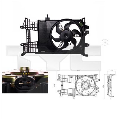 Tyc Lüfter, Motorkühlung [Hersteller-Nr. 809-0003] für Lancia, Fiat