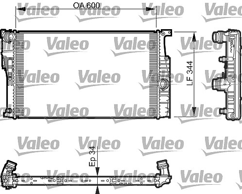 Valeo Kühler, Motorkühlung [Hersteller-Nr. 735493] für BMW