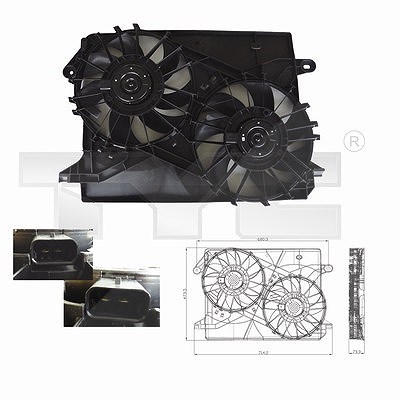 Tyc Lüfter, Motorkühlung [Hersteller-Nr. 804-0001] für Chrysler, Peugeot