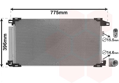Van Wezel Kondensator, Klimaanlage [Hersteller-Nr. 53015703] für Toyota