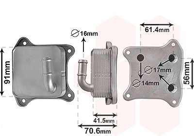Van Wezel Ölkühler, Motoröl [Hersteller-Nr. 58013702] für Audi, VW, Skoda, Seat