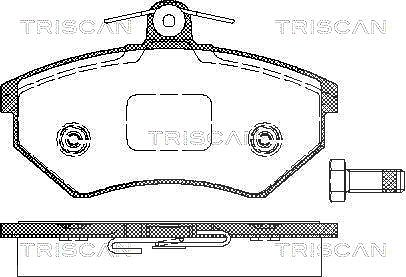 Triscan Bremsbelagsatz, Scheibenbremse [Hersteller-Nr. 811029986] für Audi, Seat, VW
