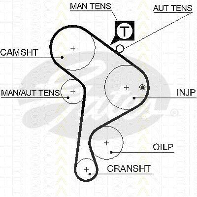 Triscan Zahnriemen [Hersteller-Nr. 86455223xs] für Audi, VW, Seat