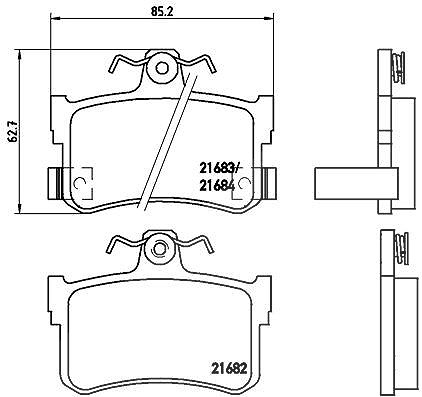 Brembo Bremsbelagsatz, Scheibenbremse [Hersteller-Nr. P28027] für Mg, Rover