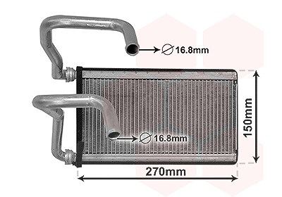 Van Wezel Wärmetauscher, Innenraumheizung [Hersteller-Nr. 21006070] für Jeep