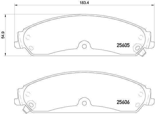 Brembo Bremsbelagsatz, Scheibenbremse [Hersteller-Nr. P23149] für Chrysler, Dodge, Lancia